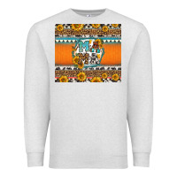 Oatmeal Heather sunflowers hexagon frame mama Premium Sweatshirt - Jasminsmagicworld