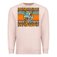 Pale Pink sunflowers hexagon frame mama Premium Sweatshirt - Jasminsmagicworld