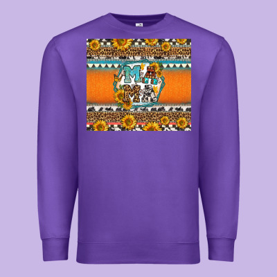 Sunflowers Hexagon Frame Mama Premium Sweatshirt Designed By Jasminsmagicworld