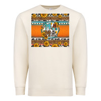 Sandshell sunflowers hexagon frame mama Premium Sweatshirt - Jasminsmagicworld