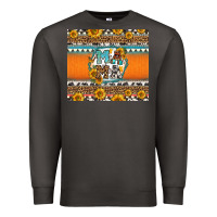 Smoke sunflowers hexagon frame mama Premium Sweatshirt - Jasminsmagicworld