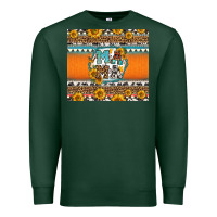 Sports Green sunflowers hexagon frame mama Premium Sweatshirt - Jasminsmagicworld