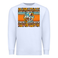 White sunflowers hexagon frame mama Premium Sweatshirt - Jasminsmagicworld