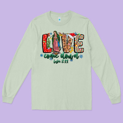 Love Comedown Luke 2.11-2 Long Sleeve Tee Designed By Cowhidedigitalart