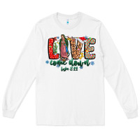 White Love ComeDown Luke 2.11-2 Long Sleeve Tee - CowhideDigitalArt