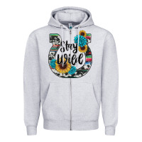 Heather Grey western stay wild horsesho Zipper Hoodie - RanaPortraitStore