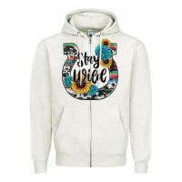 Oatmeal Heather western stay wild horsesho Zipper Hoodie - RanaPortraitStore
