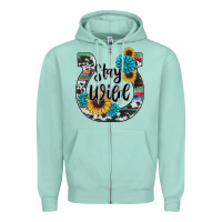 Seafoam western stay wild horsesho Zipper Hoodie - RanaPortraitStore