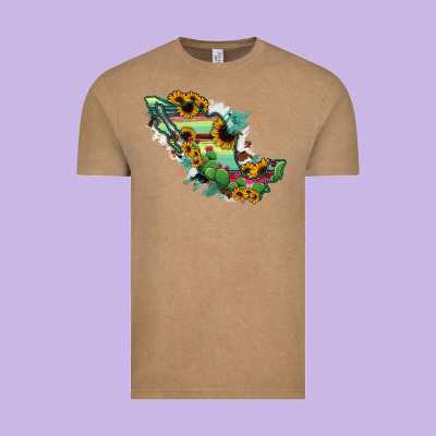 Mexico Map Vintage Tee Designed By Ranaportraitstore