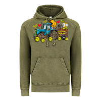 Vintage Olive softball tractor Vintage Hoodie - SublimationCraftShop