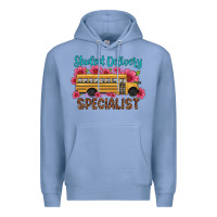 Colony Blue student delivery specialist school bus Premium Hoodie - Artiststas