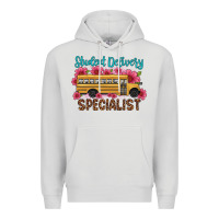 Dove Grey student delivery specialist school bus Premium Hoodie - Artiststas