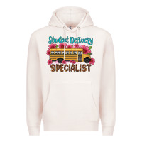 Pale Pink student delivery specialist school bus Premium Hoodie - Artiststas