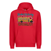 Red student delivery specialist school bus Premium Hoodie - Artiststas
