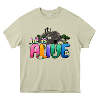 Mossy Easter Day He is alive Heavy Core Tee - OliviaCreatesArt