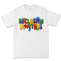 White Inclusion matters Premium Tee - FaDigitalArtStudio
