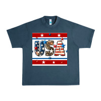 Midnight Navy 4th of july usa seamless pattern Urban Heavy Tee - BundleAndBundleShop