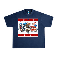 Navy 4th of july usa seamless pattern Urban Heavy Tee - BundleAndBundleShop