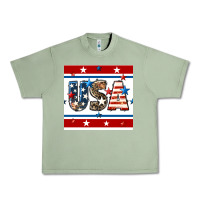 Oil Green 4th of july usa seamless pattern Urban Heavy Tee - BundleAndBundleShop