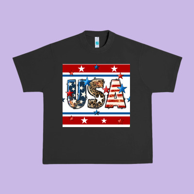 4th Of July Usa Seamless Pattern Urban Heavy Tee Designed By Bundleandbundleshop