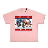 Salmon 4th of july usa seamless pattern Urban Heavy Tee - BundleAndBundleShop
