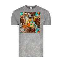 Cloud Rock thanksgiving turkey seamless pattern Vintage Tee - BundleAndBundleShop