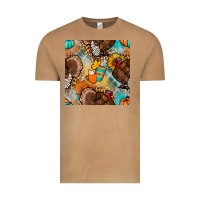 Vintage Camel thanksgiving turkey seamless pattern Vintage Tee - BundleAndBundleShop