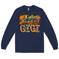 Navy one thankful gigi Long Sleeve Tee - CowhideDigitalArt
