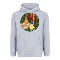 Heather Grey Christmas Chick Family Heavyweight Hoodie - RanaPortraitStore