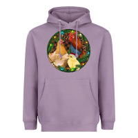 Lavender Christmas Chick Family Heavyweight Hoodie - RanaPortraitStore