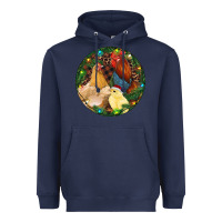 Navy Christmas Chick Family Heavyweight Hoodie - RanaPortraitStore