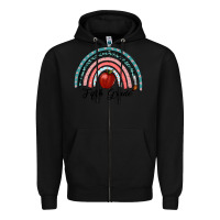 Black fifth grade rainbow Zipper Hoodie - RanaPortraitStore