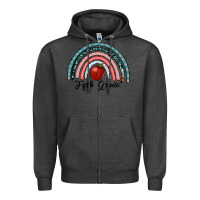 Charcoal Heather fifth grade rainbow Zipper Hoodie - RanaPortraitStore