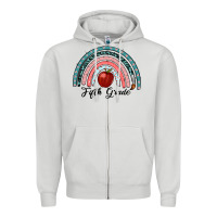 Dove Grey fifth grade rainbow Zipper Hoodie - RanaPortraitStore