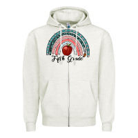 Oatmeal Heather fifth grade rainbow Zipper Hoodie - RanaPortraitStore
