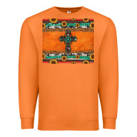 Carrot sunflowers cross aztec pattern Premium Sweatshirt - Jasminsmagicworld