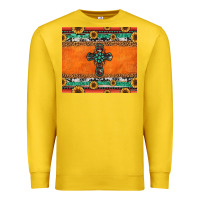 Lemon sunflowers cross aztec pattern Premium Sweatshirt - Jasminsmagicworld