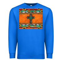 True Royal sunflowers cross aztec pattern Premium Sweatshirt - Jasminsmagicworld