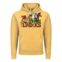 Vintage Mustard all the jingle ladies christmas horses Vintage Hoodie - LillyAllenDesigns
