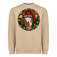 Mushroom Longhorn Cow Christmas Heavyweight Sweatshirt - RanaPortraitStore