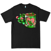 Black Cactus Coffee cup Premium Tee - FaDigitalArtStudio