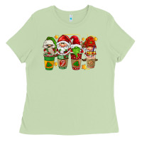 Matcha christmas coffee cups gnomies Ladies Tee - FaDigitalArtStudio