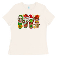 Bone christmas coffee cups gnomies Ladies Tee - FaDigitalArtStudio