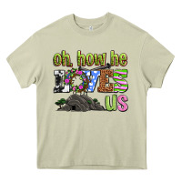 Mossy Easter Day Oh he loves us Heavy Core Tee - OliviaCreatesArt