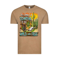 Vintage Coffee If Was A Cowgirl I'd Be Wild And Free Vintage Tee - FaDigitalArtStudio