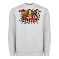 Heather Grey Merry Christmas Y'all Heifers Heavyweight Sweatshirt - RanaPortraitStore