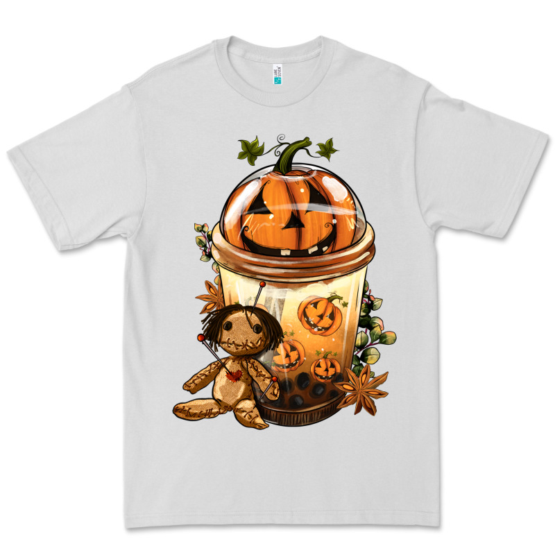 Halloween Jack O Lantern Bobba Cup Premium Tee by FaDigitalArtStudio | Teevron