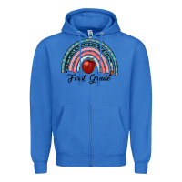 True Royal first grade rainbow Zipper Hoodie - RanaPortraitStore
