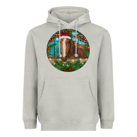 Moon Dust Brown Horse Christmas Heavyweight Hoodie - RanaPortraitStore