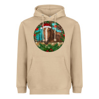 Mushroom Brown Horse Christmas Heavyweight Hoodie - RanaPortraitStore